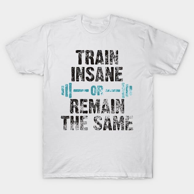 TRAIN INSANE OR REMAIN THE SAME T-Shirt by Lin Watchorn 